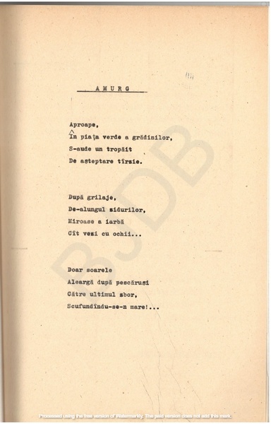 M-1076-1130-38 - 55 de Poezii în manuscris dactilografiat. ALEXANDRU MIRCESCU